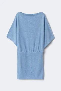Slouchy boatneck dress - Blau - Dame - Gina Tricot