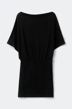 Slouchy boatneck dress - Schwarz - Dame - Gina Tricot