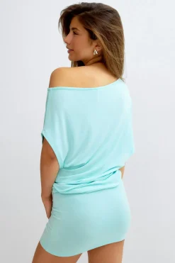 14+ slouchy mini dress - Blau - Gina Tricot