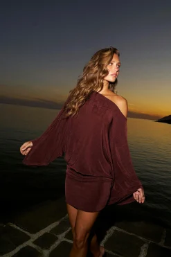 Slouchy mini dress - Rot - Dame - Gina Tricot