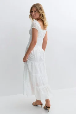 Smock dress - Weiß - Dame - Gina Tricot