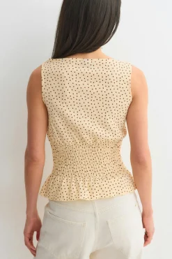 Smock top - Gelb - Dame - Gina Tricot