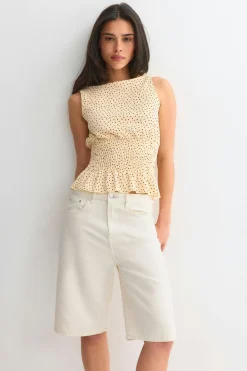 Smock top - Gelb - Dame - Gina Tricot