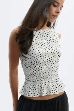 Smock top - Schwarz - Dame - Gina Tricot