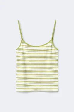 Soft loungewear singlet - Grün - Dame - Gina Tricot
