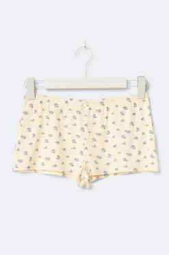 Soft pyjamas hotpants - Gelb - Dame - Gina Tricot