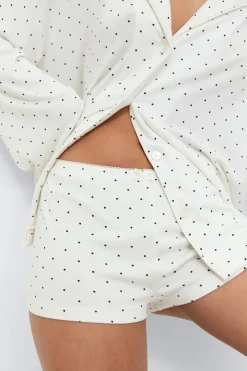 Soft pyjamas hotpants - Weiß - Dame - Gina Tricot