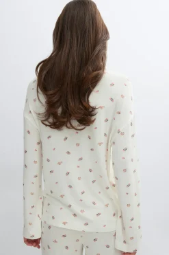 Soft pyjamas shirt - Weiß - Dame - Gina Tricot