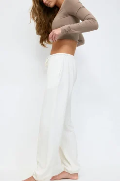 Soft sport sweatpants - Weiß - Dame - Gina Tricot