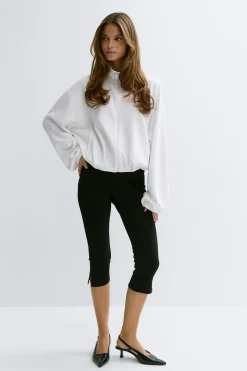 Soft sporty zip jacket - Weiß - Dame - Gina Tricot