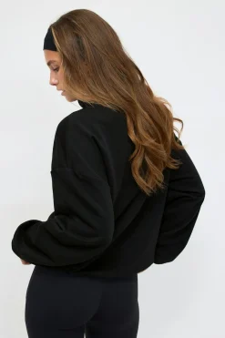 Soft sport zip sweater - Schwarz - Dame - Gina Tricot