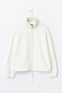 Soft sport zip sweater - Weiß - Dame - Gina Tricot