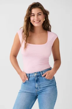Soft touch tight top - Rosa - Dame - Gina Tricot