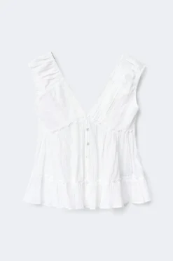 14+ sol blouse - Weiß - Gina Tricot