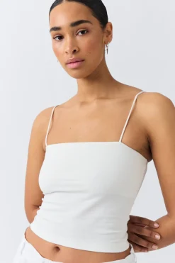 spaghetti strap singlet - Weiß - Dame - Gina Tricot