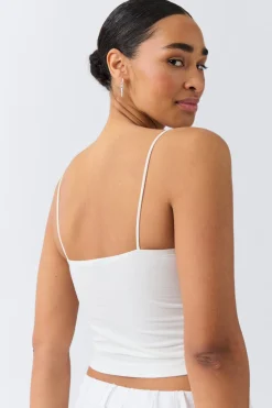 spaghetti strap singlet - Weiß - Dame - Gina Tricot