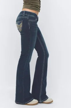 14+ sparkle flare jeans tall - Blau - Gina Tricot