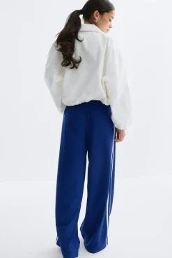 Sporty wide trousers - Blau - Dame - Gina Tricot