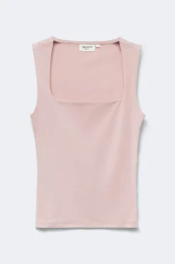 Square neck tank top - Lila - Dame - Gina Tricot