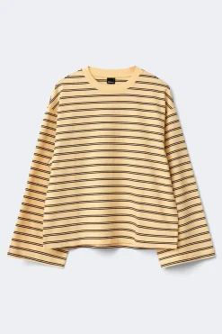 Stripe long sleeve tee - Gelb - Dame - Gina Tricot