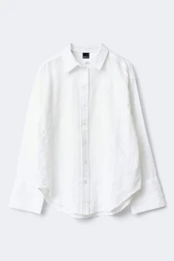 Structure shirt - Weiß - Dame - Gina Tricot