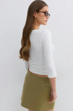 Tailored mini skirt - Grün - Dame - Gina Tricot