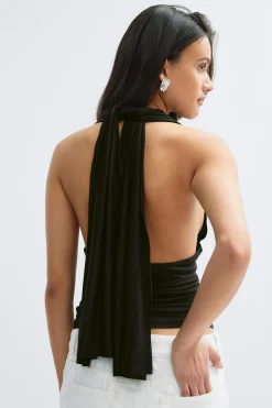 14+ tie top - Schwarz - Gina Tricot
