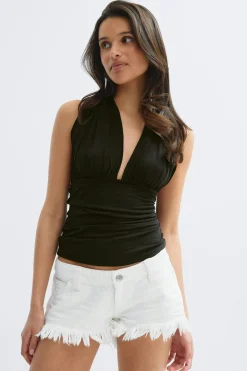 14+ tie top - Schwarz - Gina Tricot