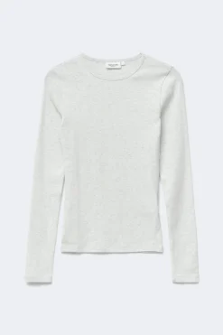 Tight fit long sleeve top - Grau - Dame - Gina Tricot
