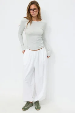 Tight fit long sleeve top - Grau - Dame - Gina Tricot