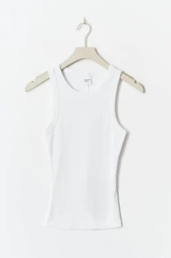 Tight fit rib tank - Weiß - Dame - Gina Tricot