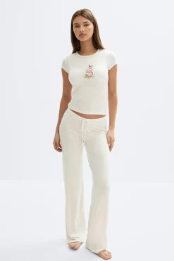 Tight loungewear top - Weiß - Dame - Gina Tricot