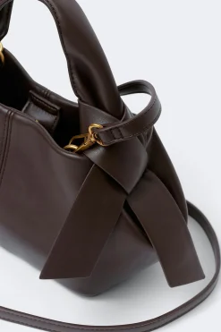 Top handle detail bag - Braun - Dame - Gina Tricot