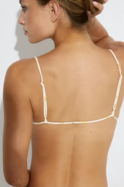 Triangle front tie bikini top - Weiß - Dame - Gina Tricot