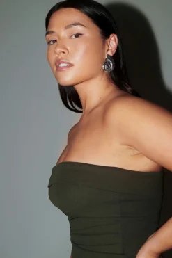 Tube top - Grün - Dame - Gina Tricot