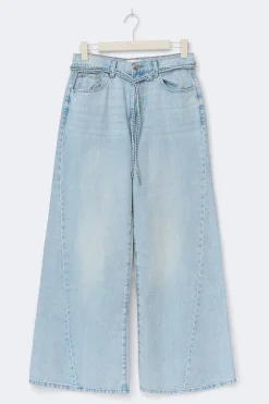 Twisted wide jeans - Blau - Dame - Gina Tricot