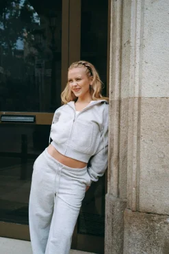 Ultimate zip hoodie - Grau - Dame - Gina Tricot