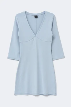 V-neck dress - Blau - Dame - Gina Tricot