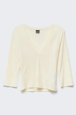 V-neck top - Gelb - Dame - Gina Tricot