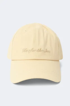 Washed cotton cap - Gelb - Dame - Gina Tricot