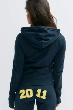 14+ 2 way zip hoodie - Blau - Gina Tricot