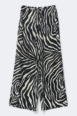 Wide chiffon trousers - Schwarz - Dame - Gina Tricot