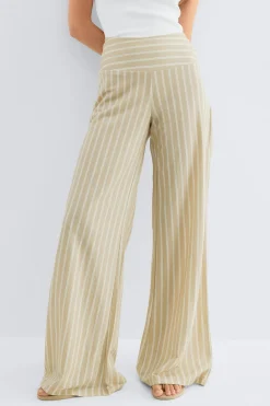 Wide leg trousers - Beige - Dame - Gina Tricot