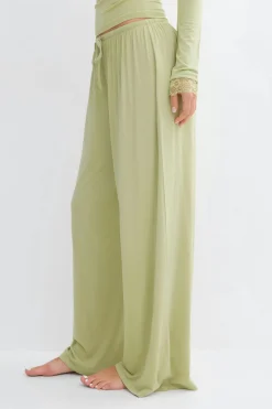 Wide loungewear trousers - Grün - Dame - Gina Tricot