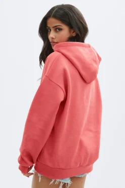 Y basic hood - Rosa - Gina Tricot