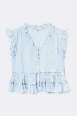 Y boho blouse - Blau - Gina Tricot