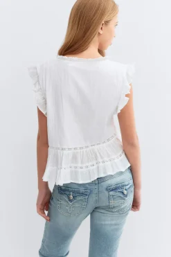 Y boho blouse - Weiß - Gina Tricot