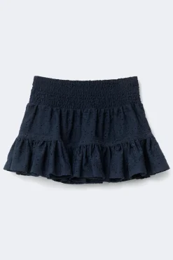 Y broderie anglais skirt - Blau - Gina Tricot