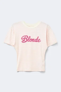 Y fitted tee - Rosa - Gina Tricot