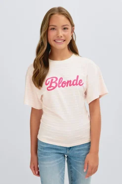 Y fitted tee - Rosa - Gina Tricot